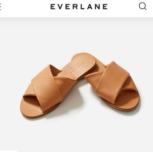 Everlane Crossover Leather Sandal In Cognac (8.5)